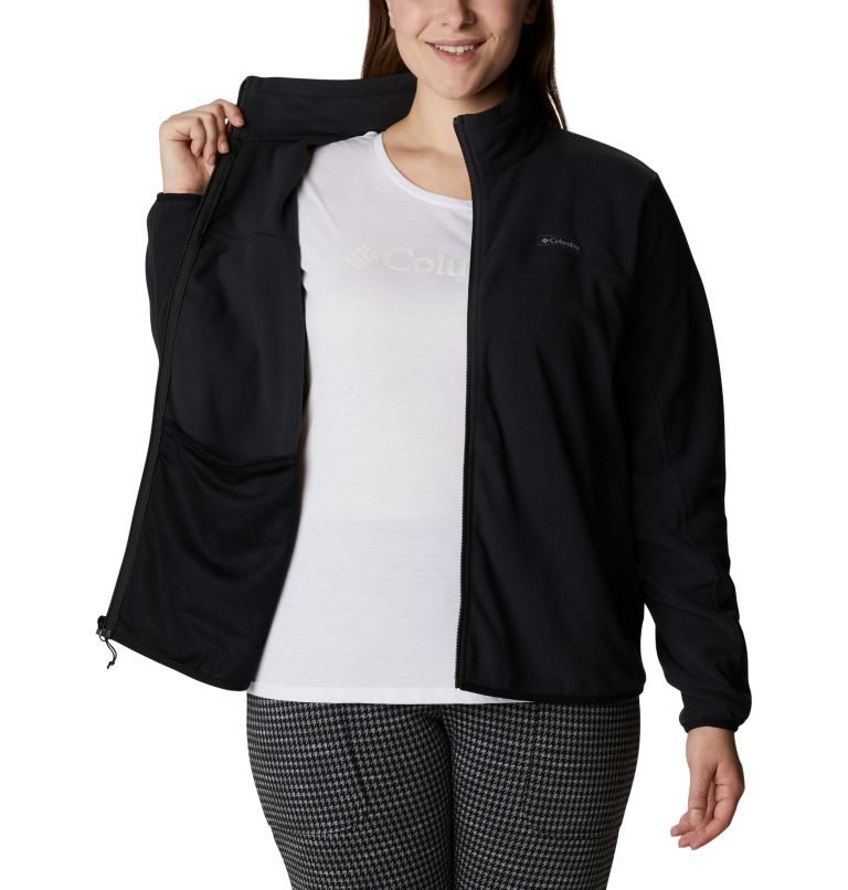 Women's Columbia Ali Peak Full Zip Fleece Jackets Black | Plus Size CA-HA186